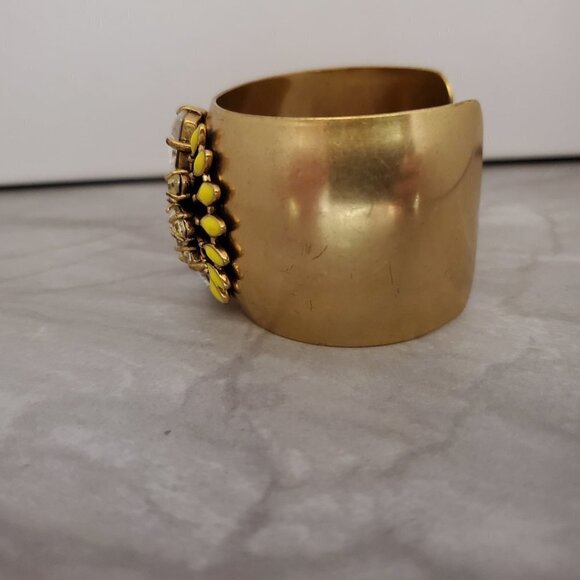 🌞 Stella and Dot Norah Rhinestone Crystal Antiqued Distressed Wide Cuff 🌞 - Picture 6 of 7